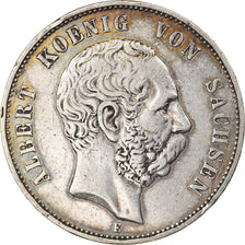 Coin, German States, SAXONY-ALBERTINE, Albert, 5 Mark, 1898, Muldenhütten