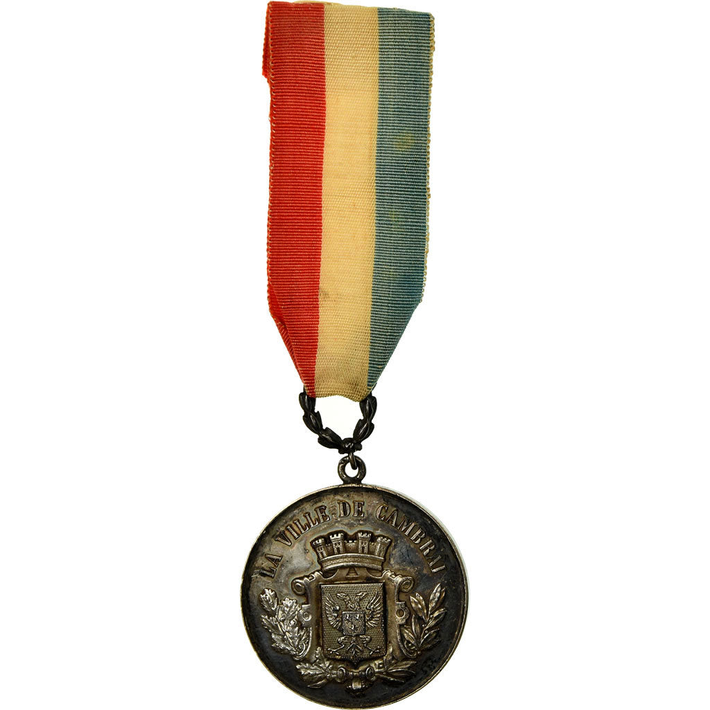 France, Société d'Emulation, ville de Cambrai, Médaille, 1909, Excellent