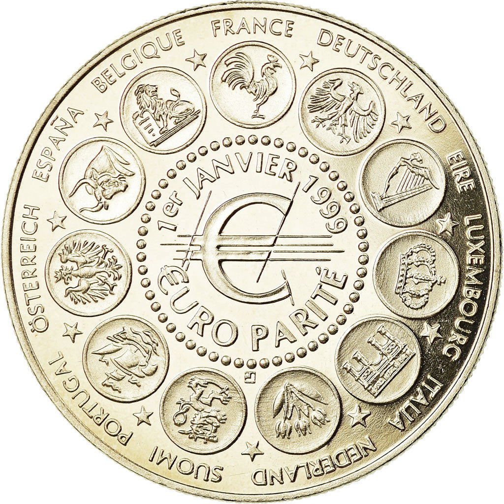 France, Medal, 1er Janvier 1999, Euro Parité, EUROPA, 1999, MS(65-70)