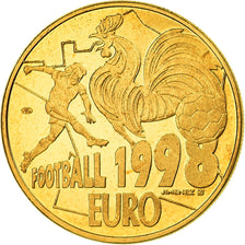 Francja, Medal, 10 Euro, Football, Sport i wypoczynek, 1998, MS(65-70), Stop