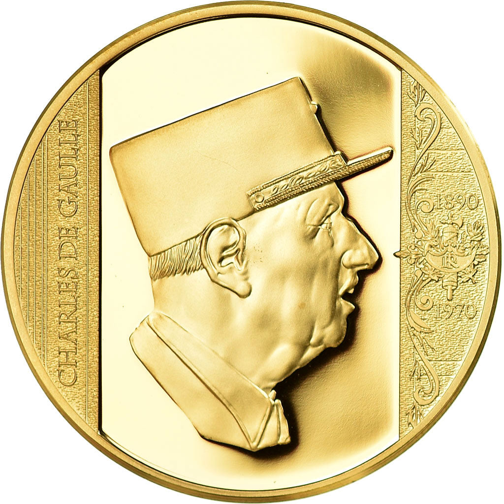Francia, medaglia, Charles de Gaulle, Les Plus Grands Français, 2013, FDC, Rame