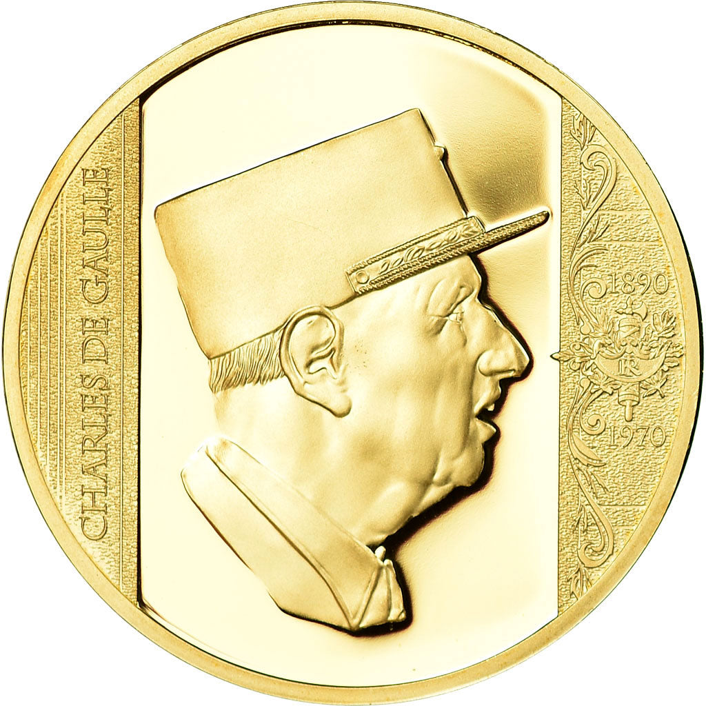 Frankreich, Medaille, Charles de Gaulle, Les Plus Grands Français, 2013, STGL