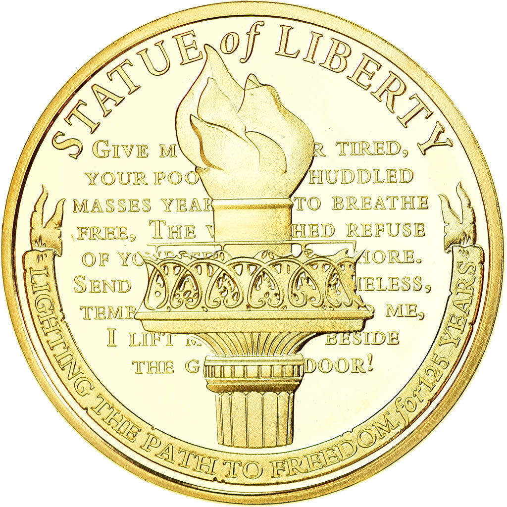 Verenigde Staten van Amerika, Medaille, Statue de la Liberté, FDC, Copper Gilt