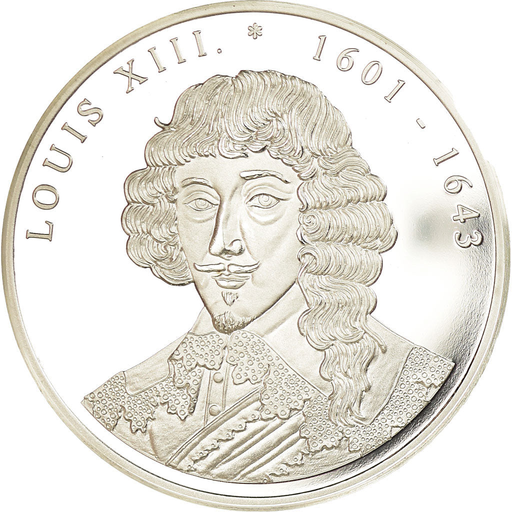 Frankrijk, Medaille, Les rois de France, Louis XIII, FDC, Verzilverd koper