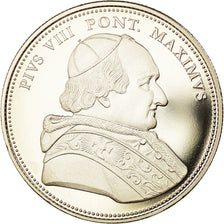 Vaticano, medalla, Le Pape Pie VIII, FDC, Cobre - níquel