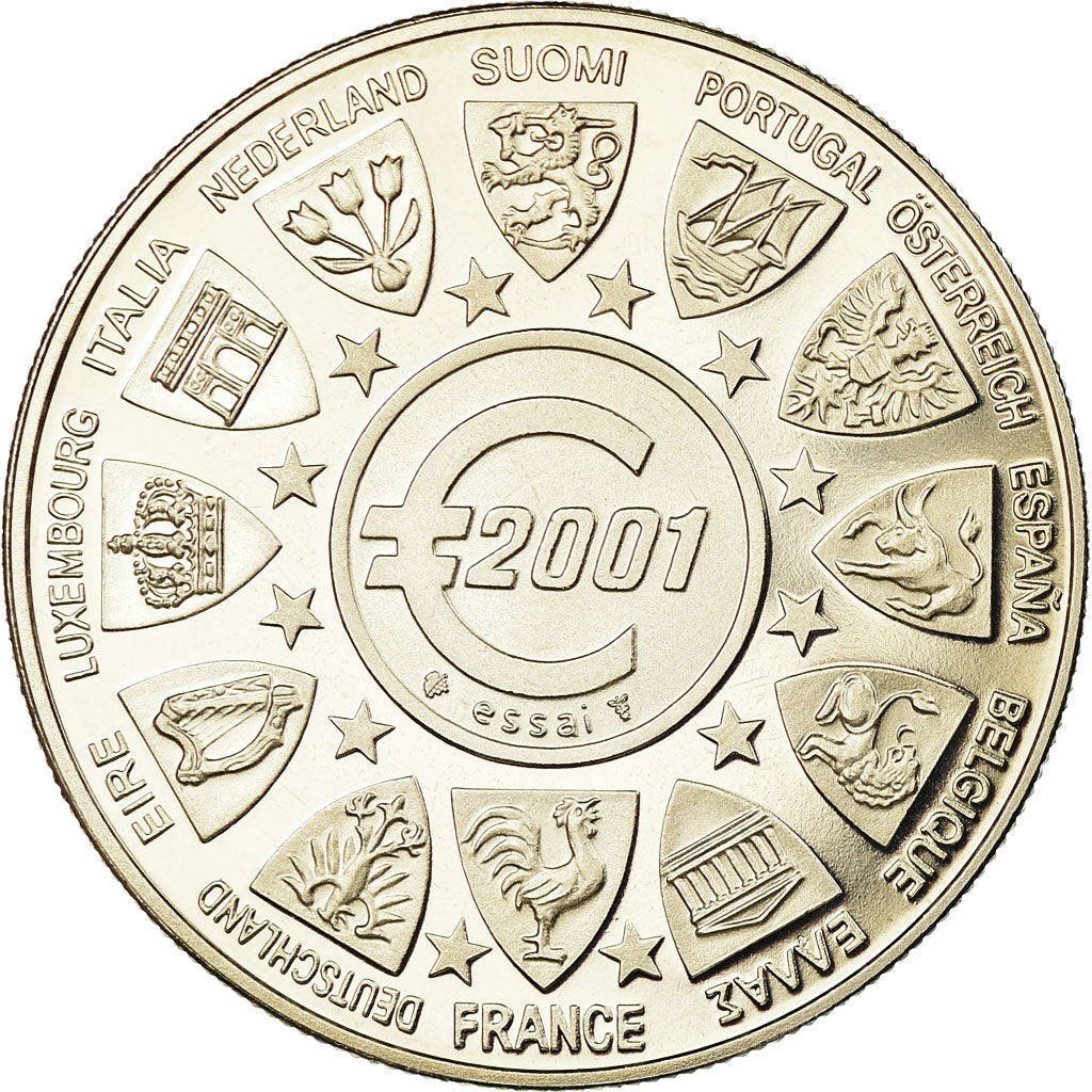 Francia, medaglia, L'Europe, La Semeuse, 2001, FDC, Rame-nichel