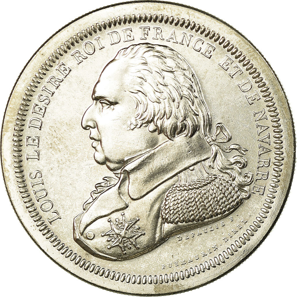 Francia, medalla, Les rois de France, Louis XVIII, FDC, Cobre - níquel