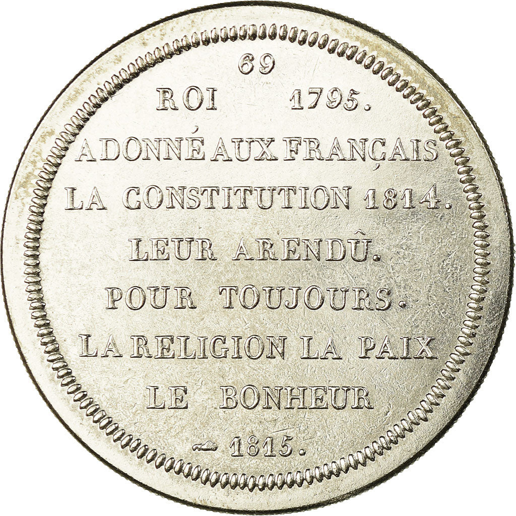 Francia, medalla, Les rois de France, Louis XVIII, FDC, Cobre - níquel