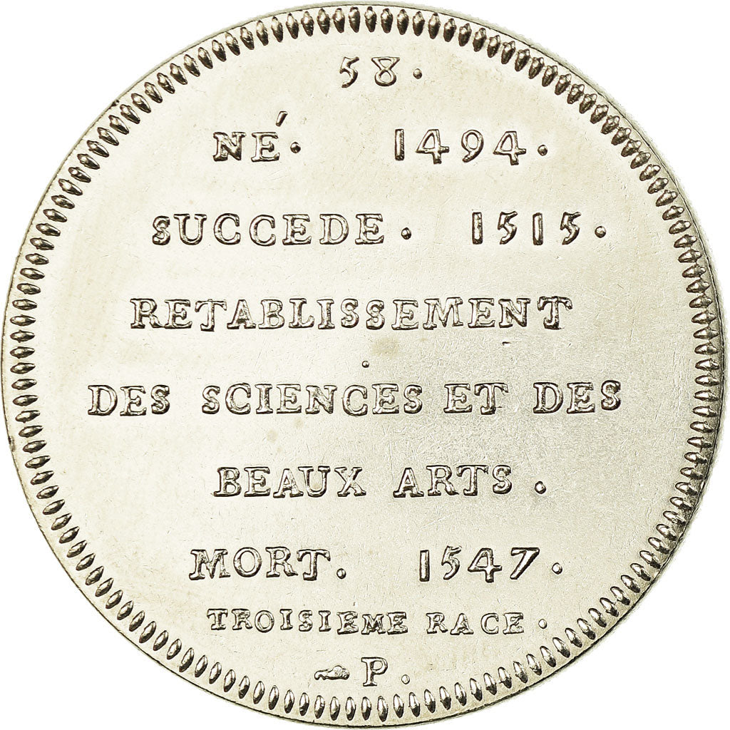 Francja, Medal, Les Rois de France, François Ier, MS(65-70), Miedź-Nikiel