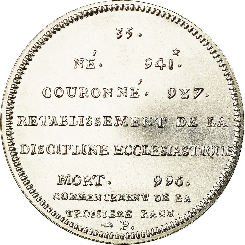 Frankreich, Medaille, Les Rois de France, Hugues Capet, STGL, Copper-nickel