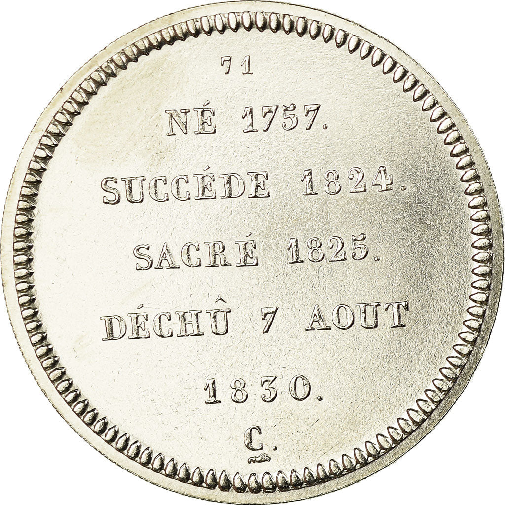 Francia, medalla, Les Rois de France, Charles X, FDC, Cobre - níquel