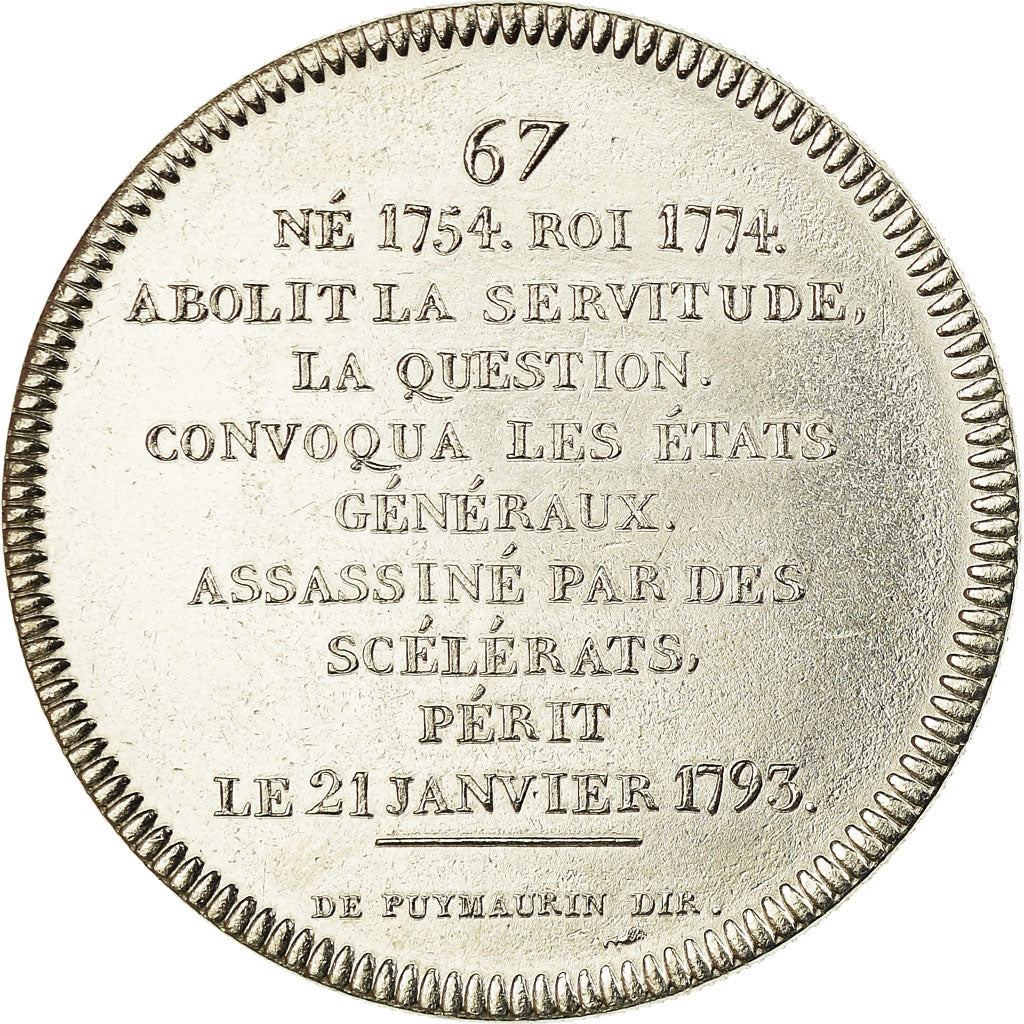 Francja, Medal, Les rois de France, Louis XVI, MS(65-70), Miedź-Nikiel