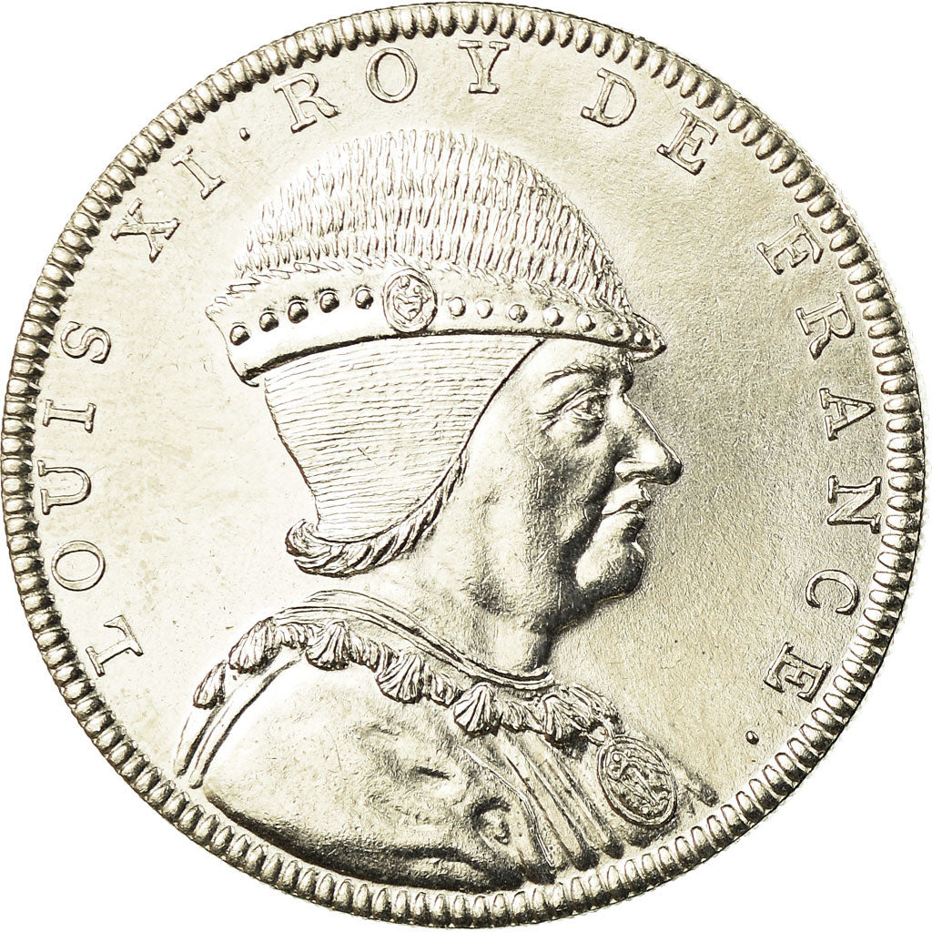 France, Medal, Les Rois de France, Louis XI, MS(65-70), Copper-nickel