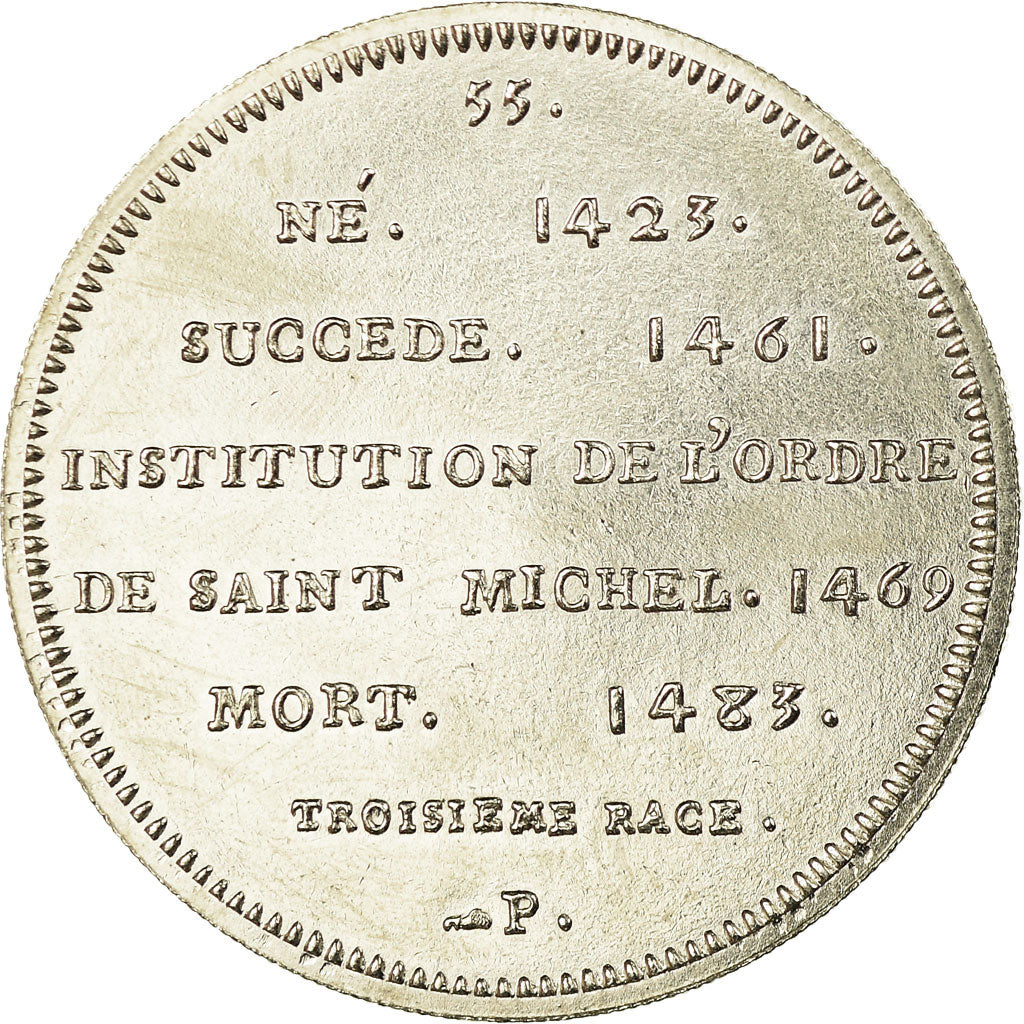 France, Medal, Les Rois de France, Louis XI, MS(65-70), Copper-nickel
