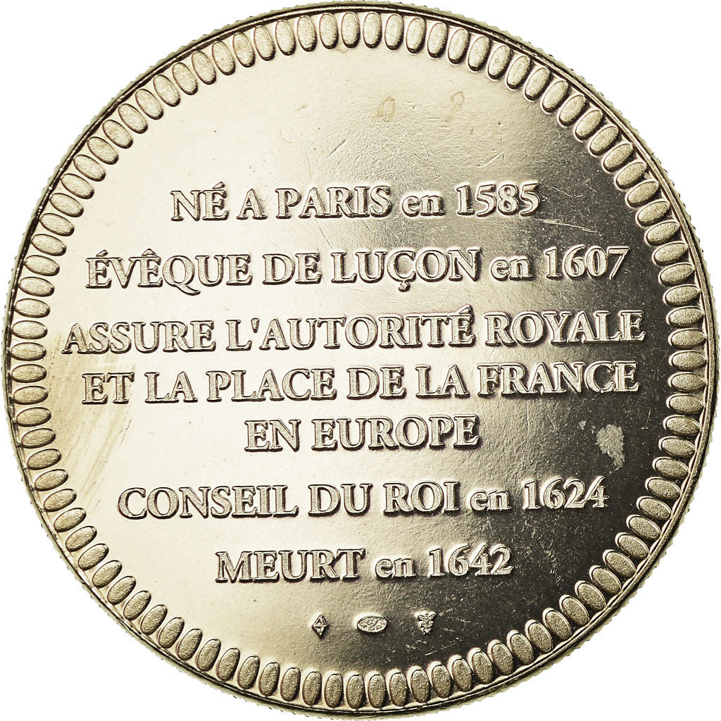 France, Medal, Cardinal de Richelieu, History, MS(65-70), Copper-nickel