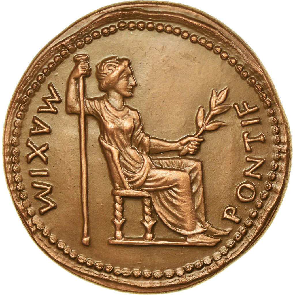 France, Medal, Reproduction Monnaie Antique,  Tibère, MS(65-70), Bronze