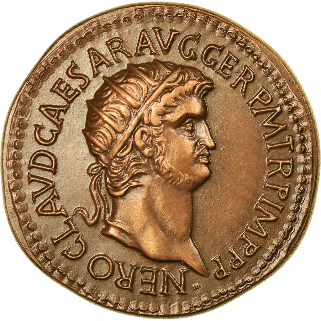 France, Medal, Reproduction Monnaie Antique,  Néron, MS(65-70), Bronze
