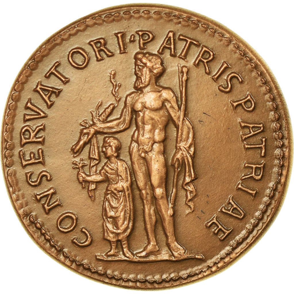 Francia, medaglia, Reproduction Monnaie Antique, Trajan, SPL+, Rame