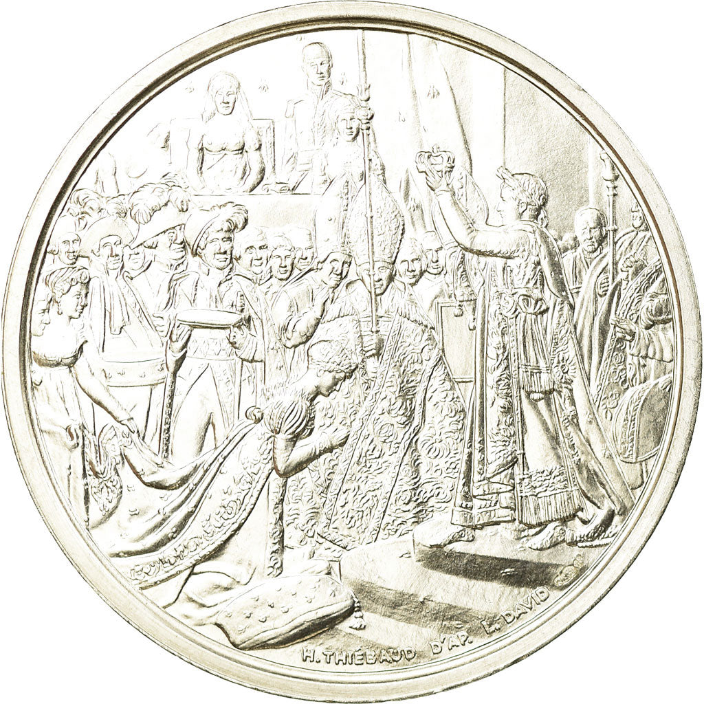 France, Medal, Le sacre de Napoléon Ier par Pie VII, MS(65-70), Silver