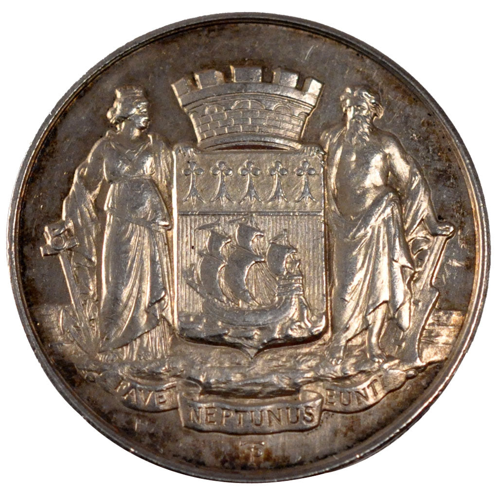France, Savings Bank, Token, AU(55-58), Silver, Jacqmin #53, 15.80