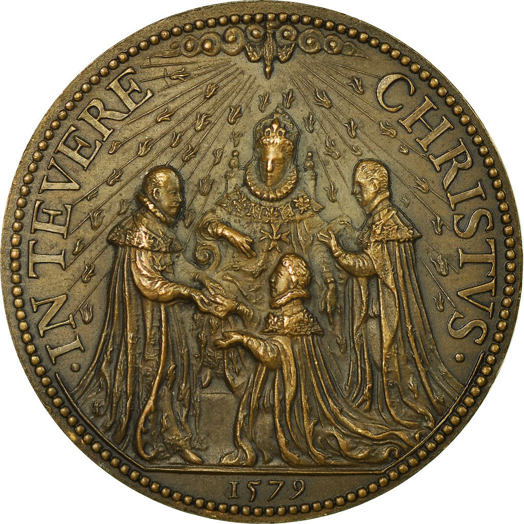 França, Medal, Henri III, História, Nova cunhagem, AU(55-58), Bronze