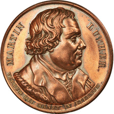 França, Medal, Martin Luther, 3ème Jubilé de la Réformation, 1817, Depaulis
