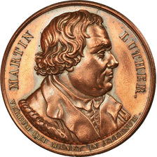 France, Medal, Martin Luther, 3ème Jubilé de la Réformation, 1817, Depaulis