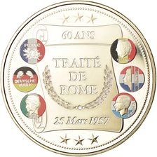 France, Medal, 60 Ans du Traité de Rome, La Semeuse, 2017, MS(65-70)