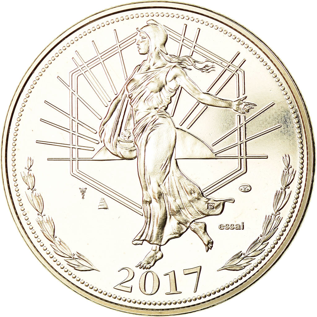 France, Medal, 60 Ans du Traité de Rome, La Semeuse, 2017, MS(65-70)