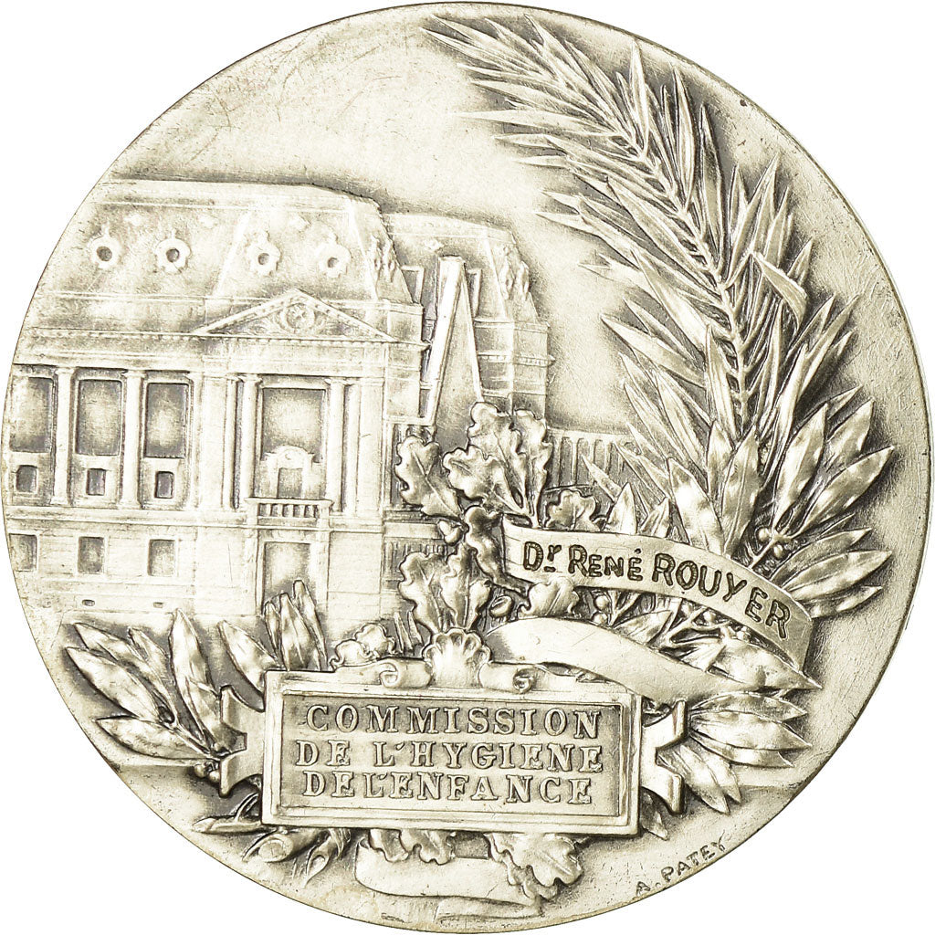 France, Medal, Académie Nationale de Médecine, Patey, MS(63), Silver