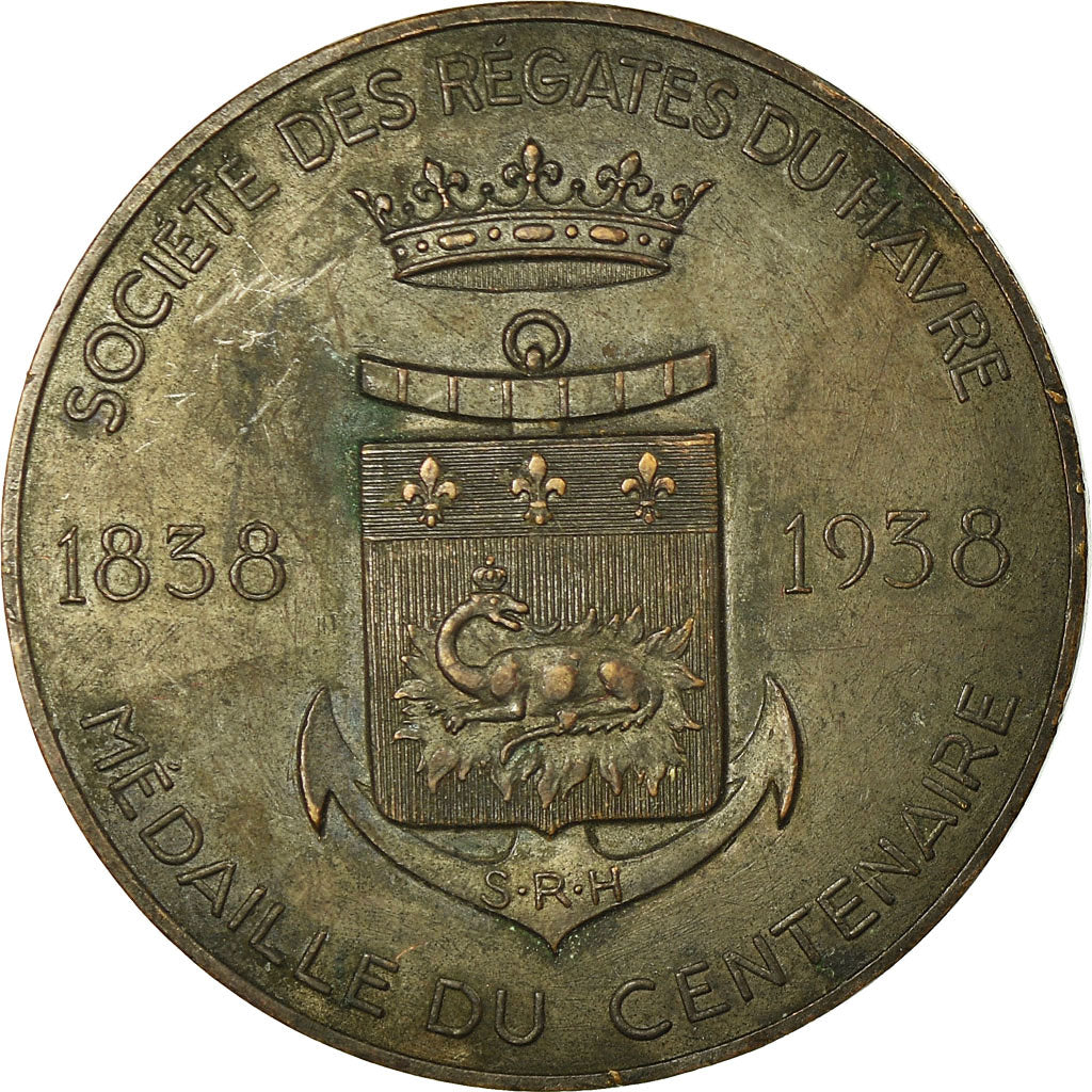 Frankreich, Medaille, Centenaire de la Société des Régates du Havre, 1938