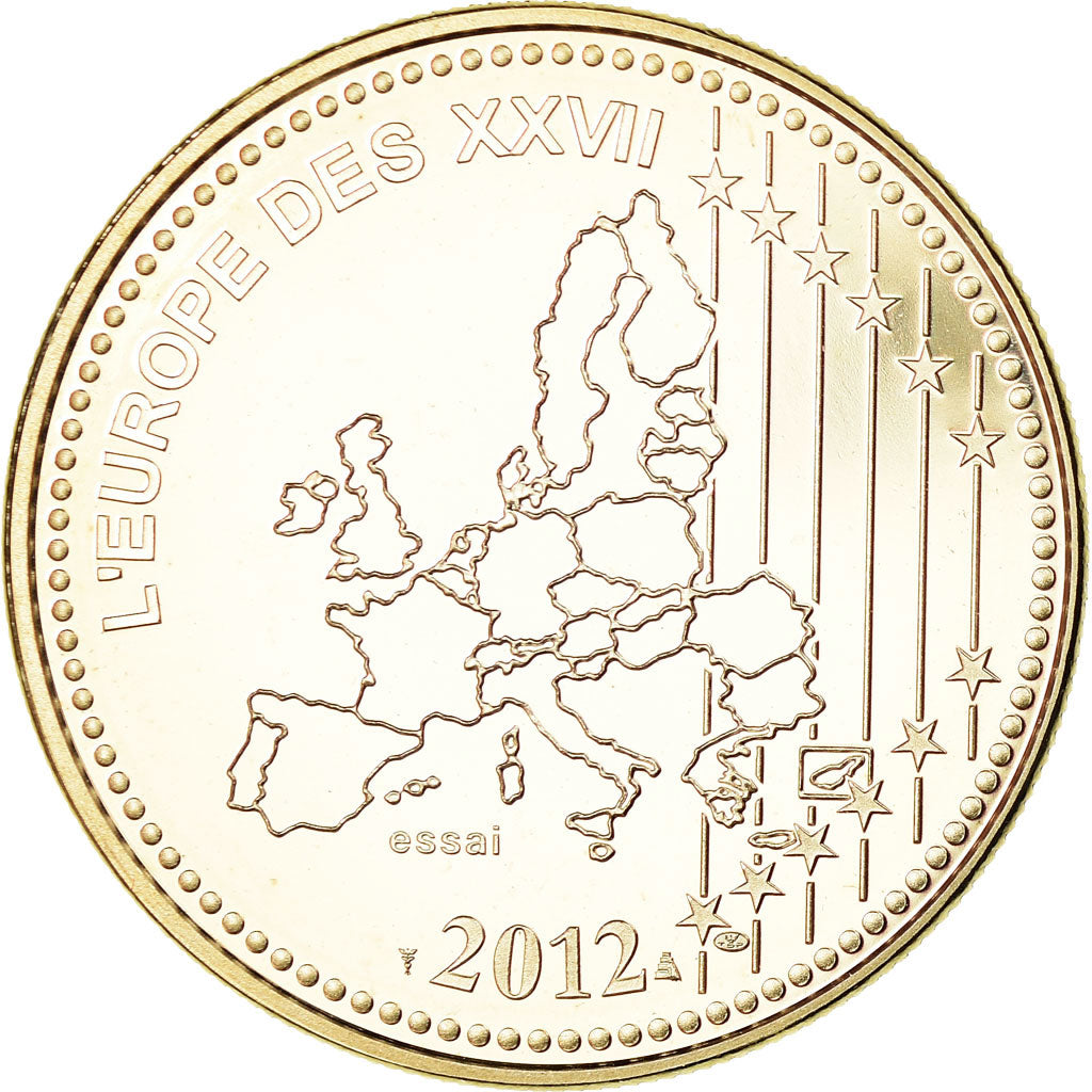 France, Medal, L'Europe des XXVII, 10 Ans de l'Euro, 2012, MS(65-70)