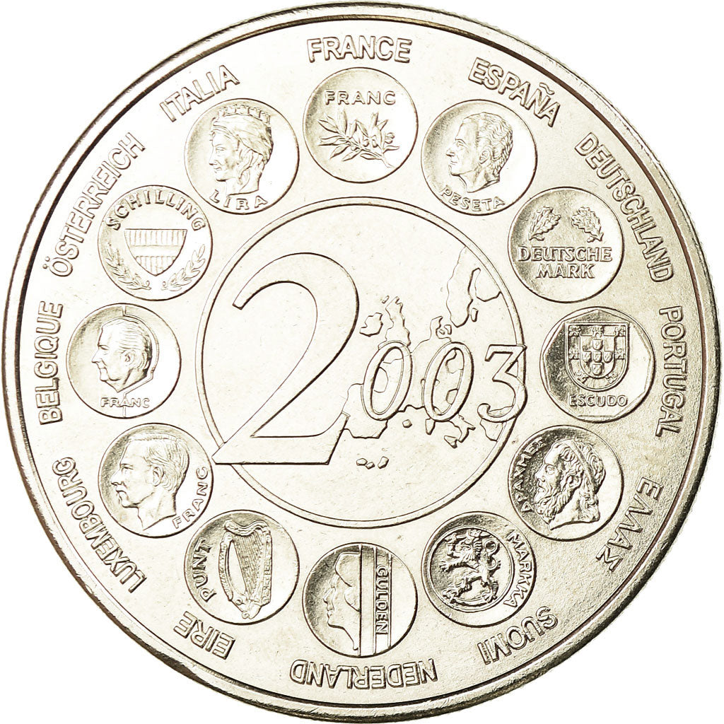 Frankreich, Medaille, L'Europe des 15, essai, 2003, UNZ, Copper-nickel