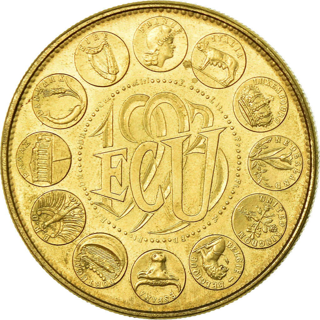 Frankreich, Medaille, Ecu Europa, Marianne, 1993, Rodier, UNZ, Copper-Nickel