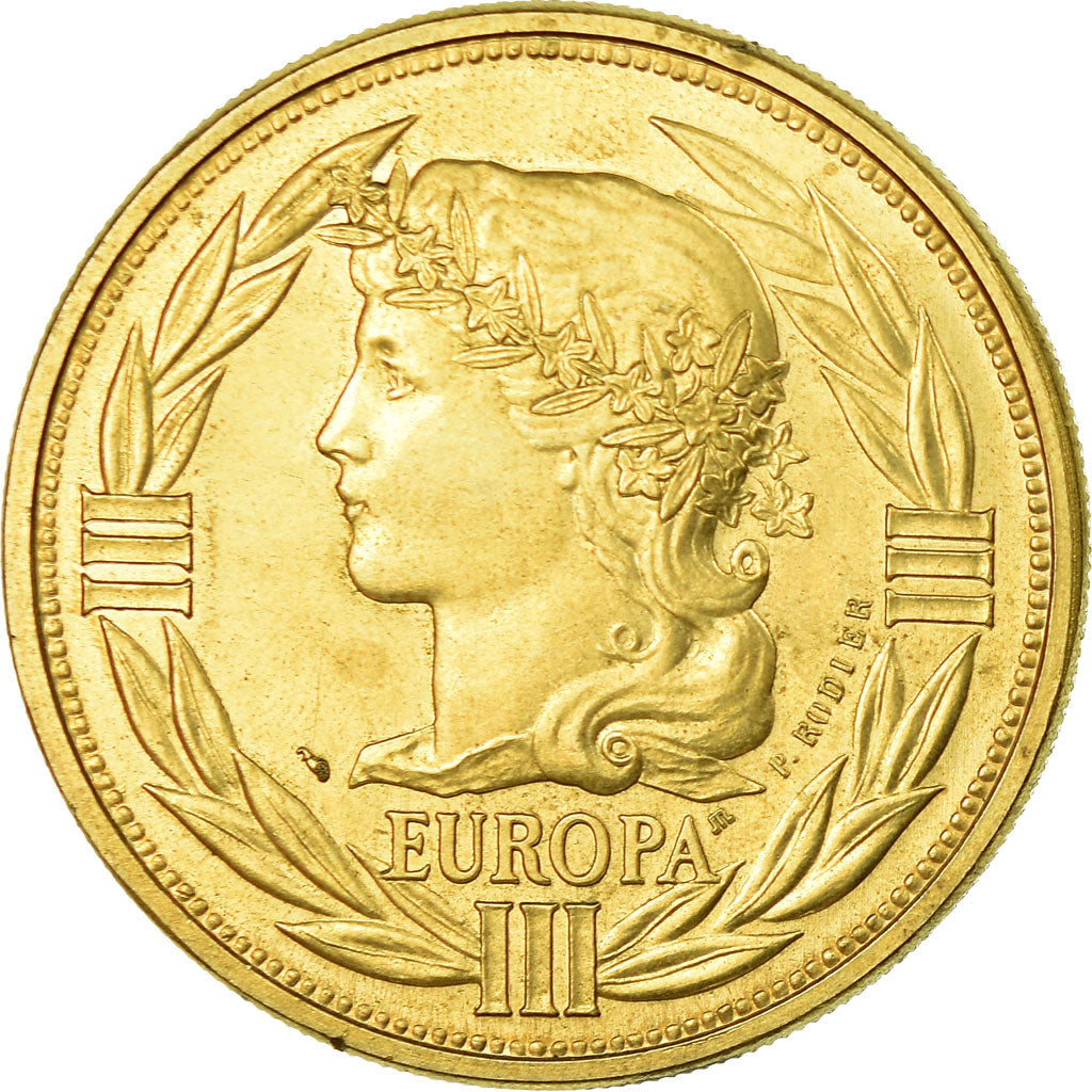 Frankreich, Medaille, Ecu Europa, Marianne, 1993, Rodier, UNZ, Copper-Nickel
