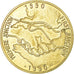 France, Médaille, Tunnel sous la Manche - First Junction, 1990, SPL, Copper