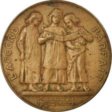 France, Medal, Education, Chant, Concours de Dictée, Paris, 1891, Dupuis.D