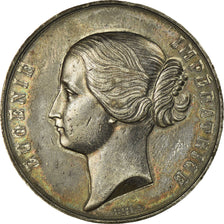 France, Medal, Eugénie Impératrice, Exposition Universelle, 1855, Caqué