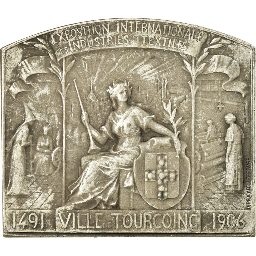 France, Medal, Exposition Internationale des Industries Textiles, Tourcoing