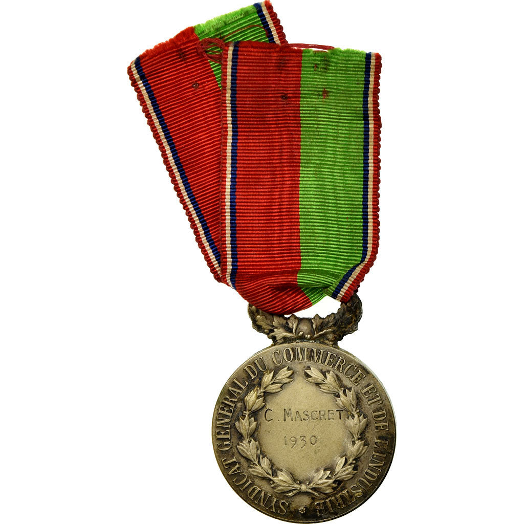 France, Syndicat Général du Commerce et de l'Industrie, Medal, 1930, Very Good