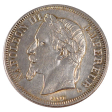 FRANCE, Napoléon III, 2 Francs, 1867, Paris, KM #807.1, AU(55-58), Silver, G...