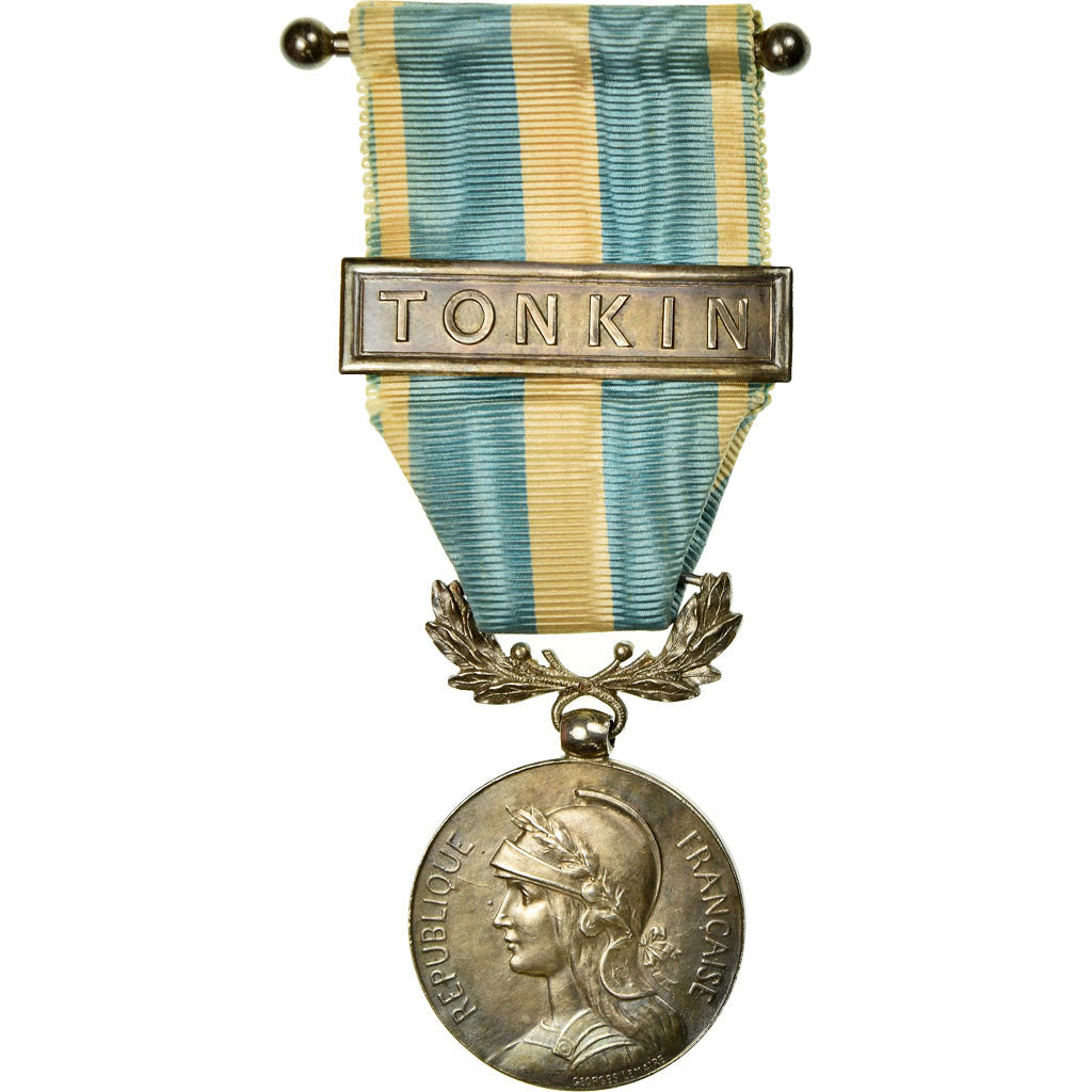 France, Médaille Coloniale, Tonkin, Medal, Excellent Quality, Lemaire, Silver