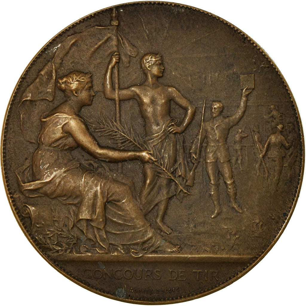 França, Medal, Art Nouveau, Concours de Tir, Dubois.A, AU(55-58), Bronze