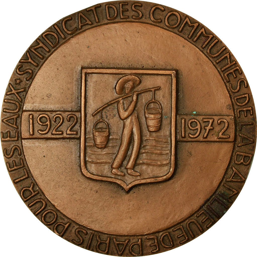 França, Medal, Syndicat des Communes de Paris pour les Eaux, 1972, Torcheux