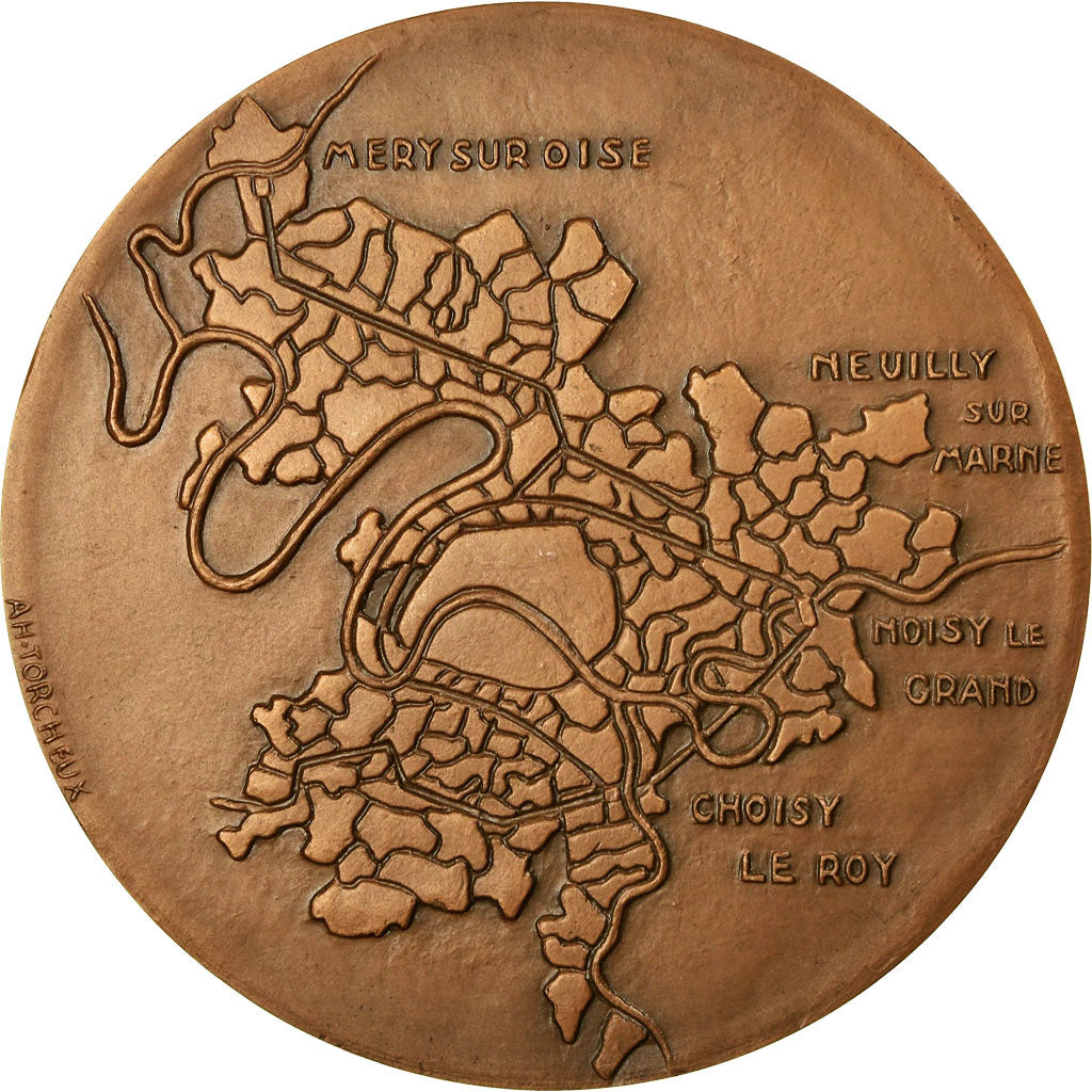 França, Medal, Syndicat des Communes de Paris pour les Eaux, 1972, Torcheux