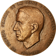 France, Medal, Emmanuel Fleury, Auschwitz, 1961, Bancel, MS(65-70), Bronze