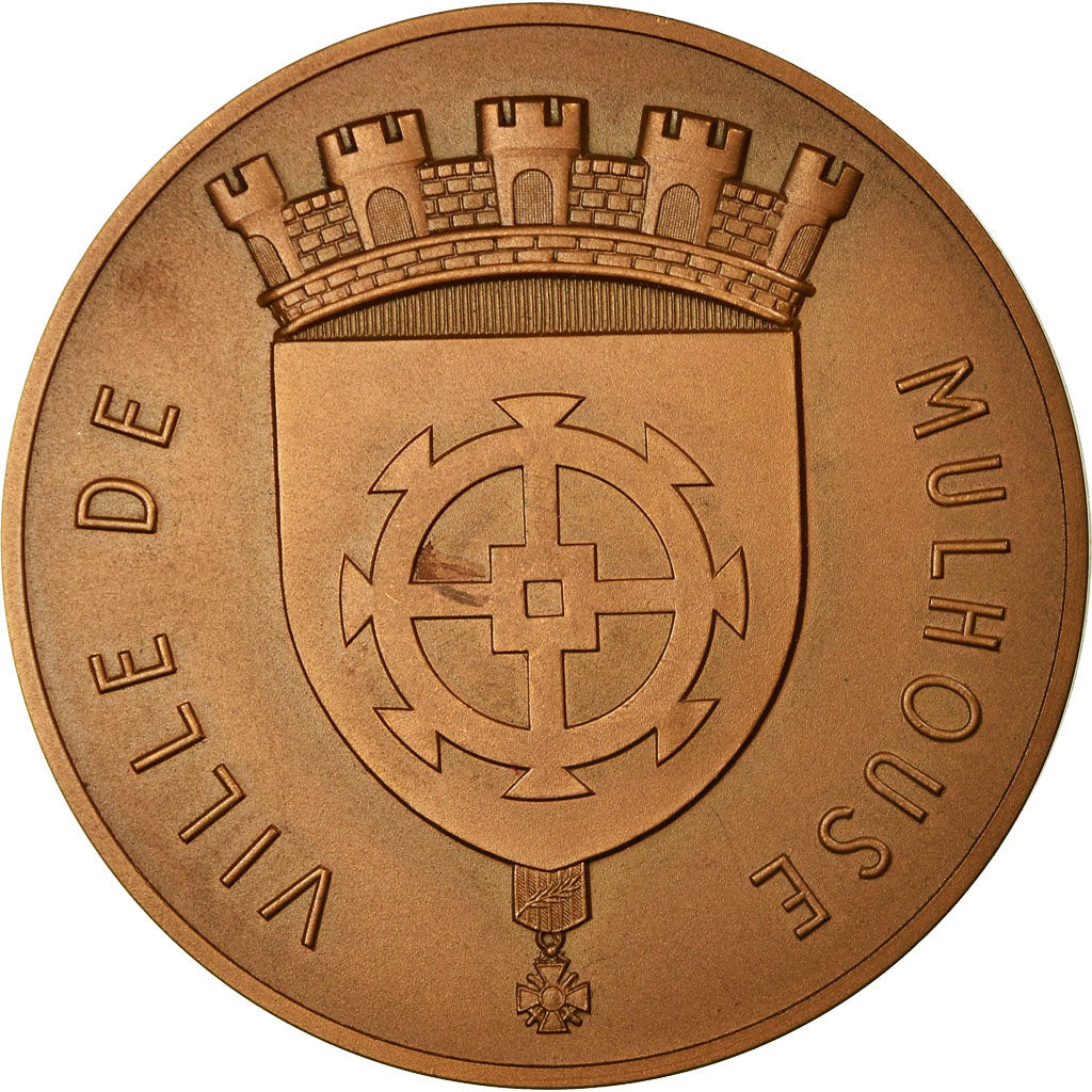 Frankreich, Medaille, Ville de Mulhouse, 1958, UNZ, Bronze