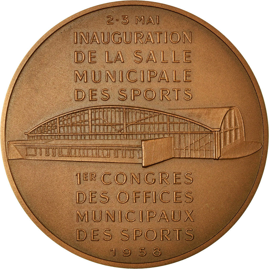 Frankreich, Medaille, Ville de Mulhouse, 1958, UNZ, Bronze