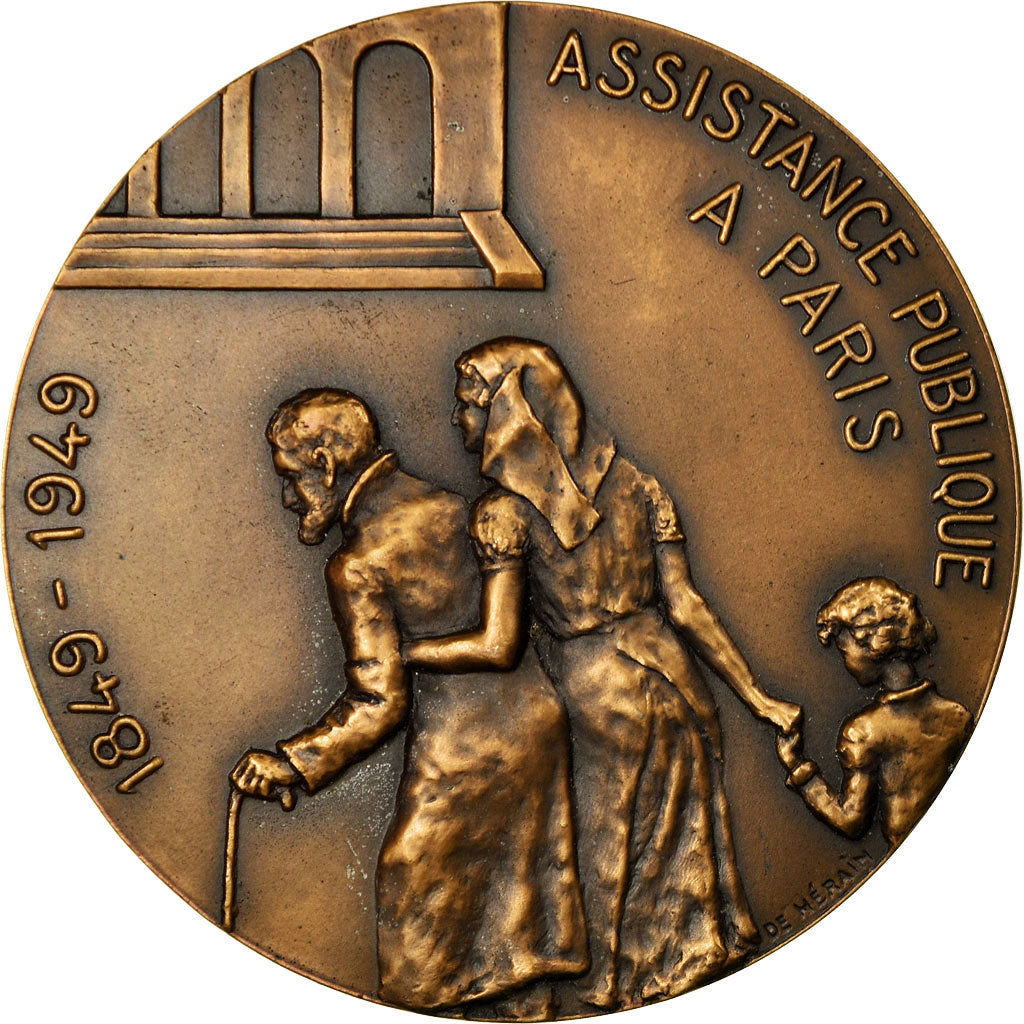 Frankreich, Medaille, Centenaire de l'Assistance Publique à Paris, 1949, De