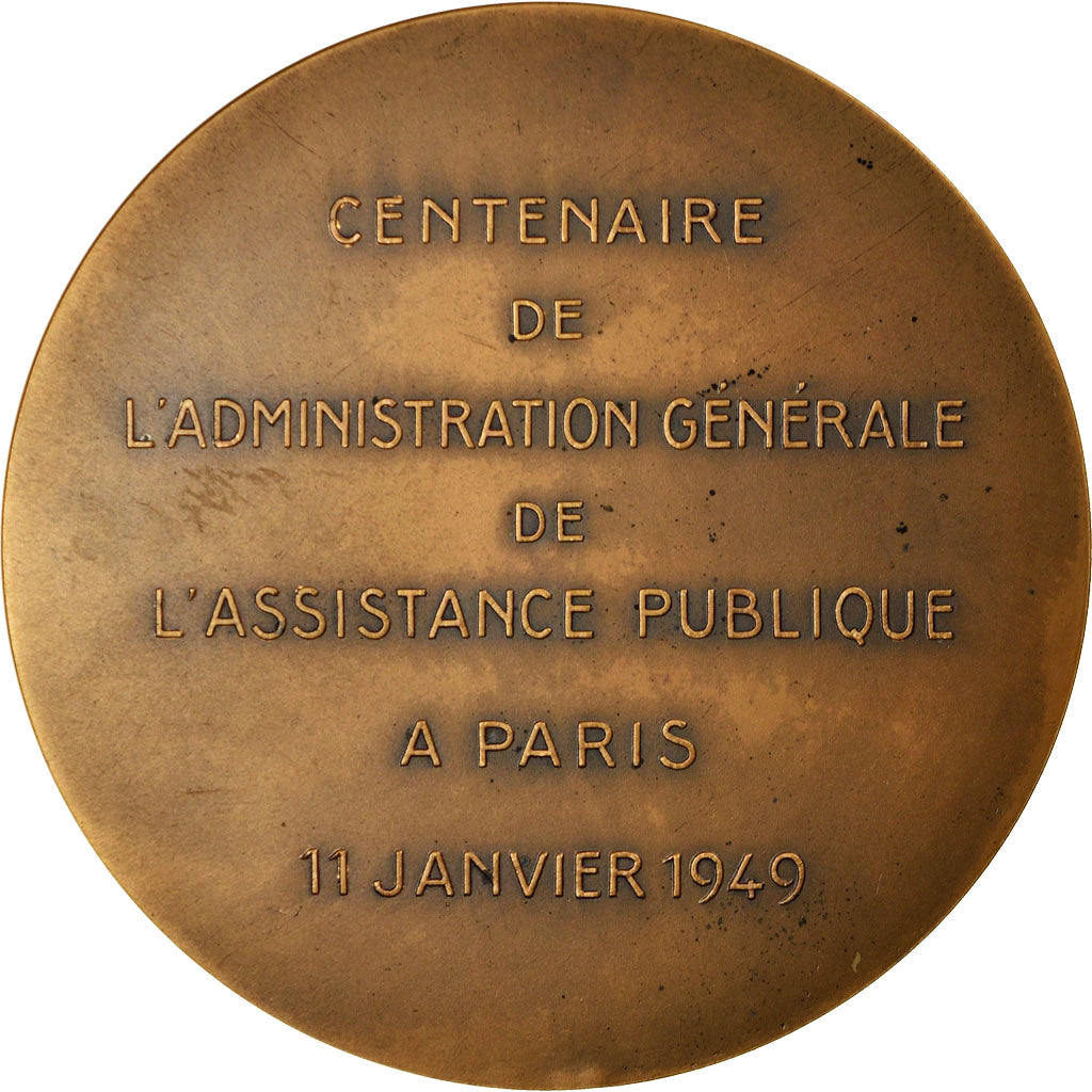 Frankreich, Medaille, Centenaire de l'Assistance Publique à Paris, 1949, De